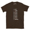 Eat Sleep Pray Repeat T-Shirt in dark chocolate – Islamic apparel from Muslim Made