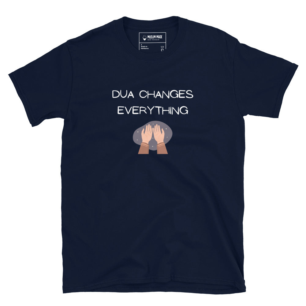 Dua Changes Everything T-Shirt in navy – Islamic apparel from Muslim Made