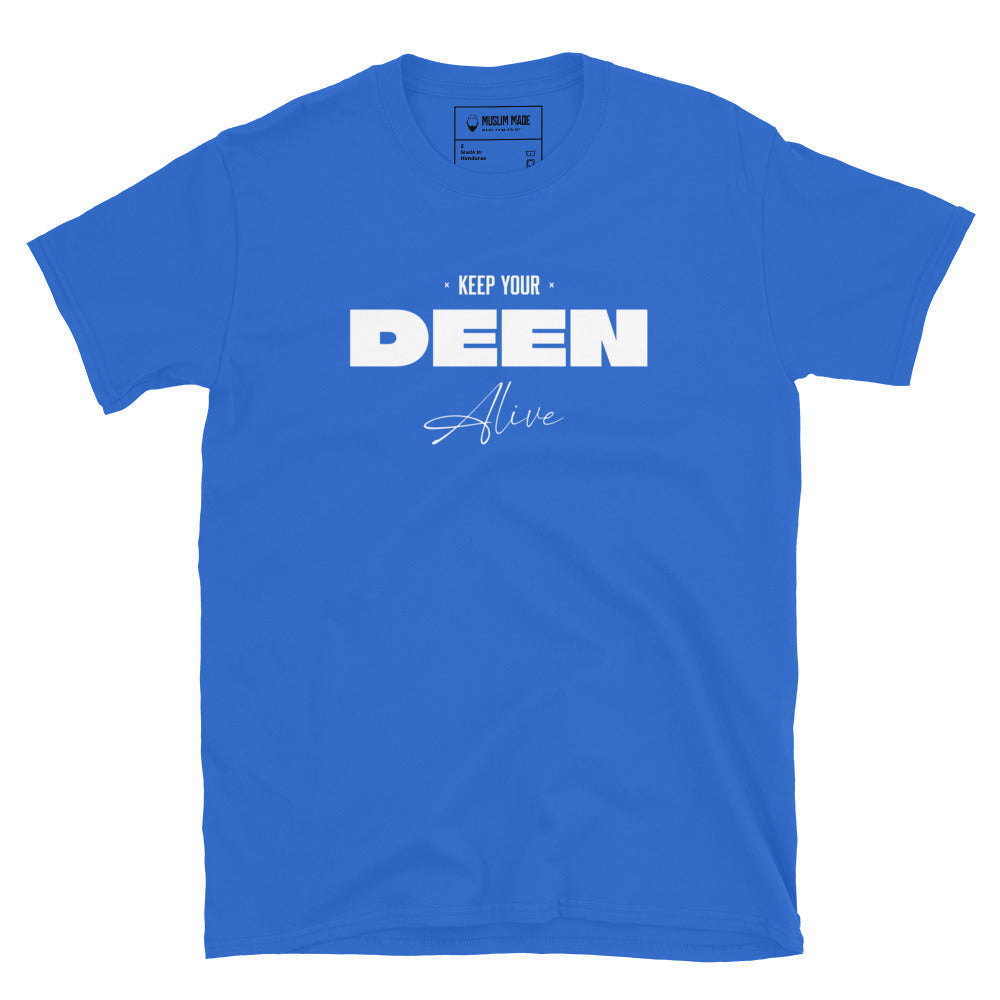 Keep Your Deen Alive T-Shirt in royal – Islamic apparel from Muslim Made